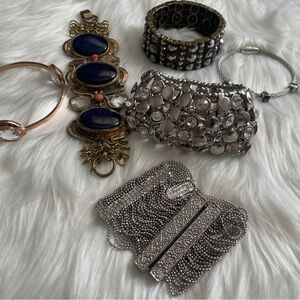 Elegant Silver and Gold Tone Bracelet Bundle